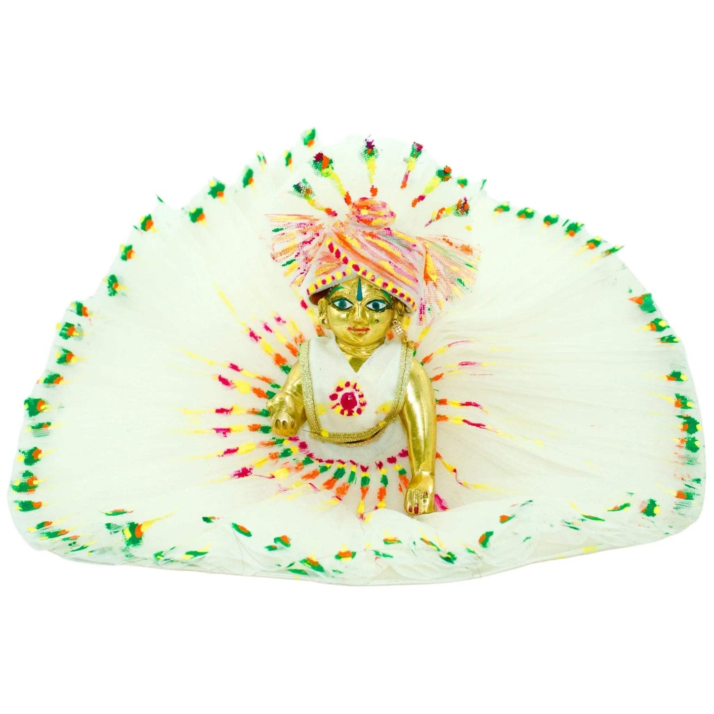 Aeloria Rangzaar – Designer Hand-Painted Poshak for Kanha Ji