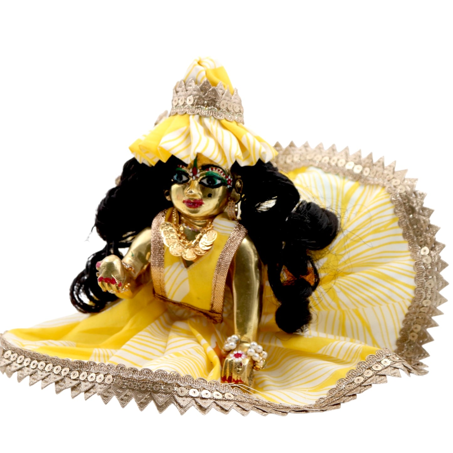 Basanti Vaatika – Cotton Summer Dress for Laddu Gopal Ji