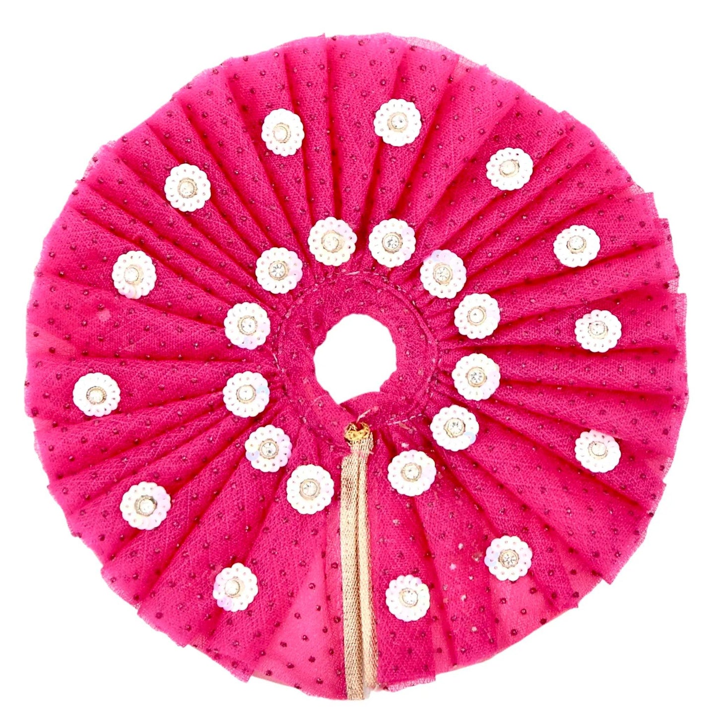 Gulaab Meher – Rani Pink kundan poshak with pagdi for Laddu Gopal Ji by Maakhan C