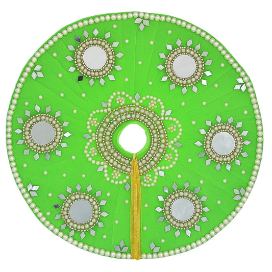 Vrindavan Shobha – Green Pearl Mirror Dress for Laddu Gopal Ji