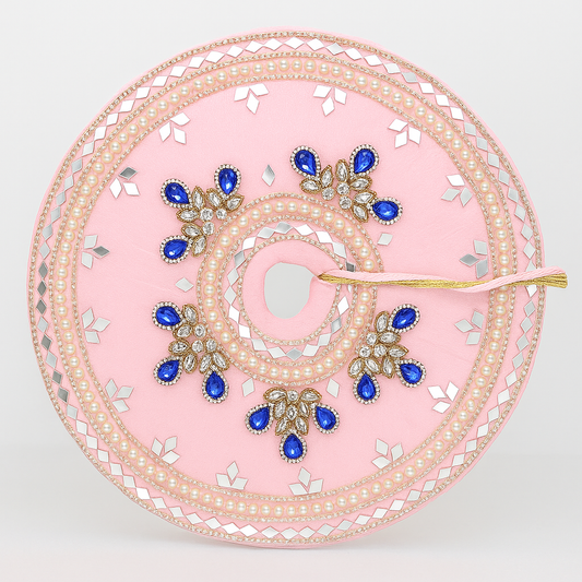 Rajnandan Kreeda Vastra – Pearl Pink & Royal Blue Edition Laddu Gopal Dress