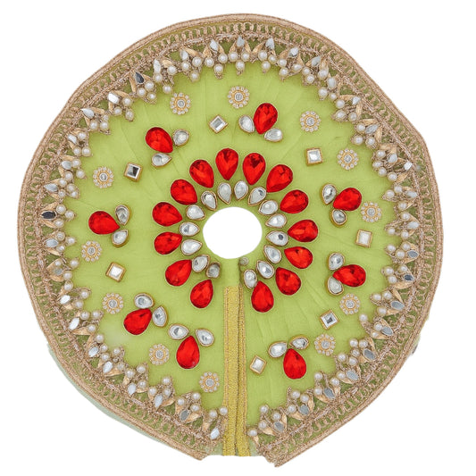 Hariyali Shringar – Red Kundan Net Dress